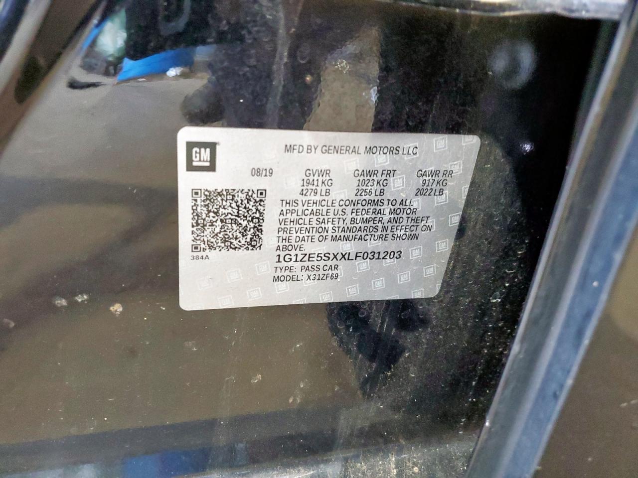 2020 Chevrolet Malibu Fwd Premier VIN: 1G1ZE5SXXLF031203 Lot: 43388388