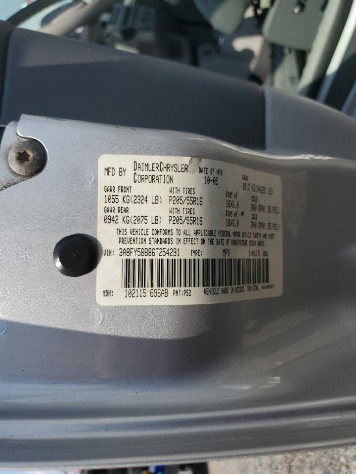 2006 Chrysler Pt Cruiser Touring VIN: 3A8FY58B86T254291 Lot: 59725145