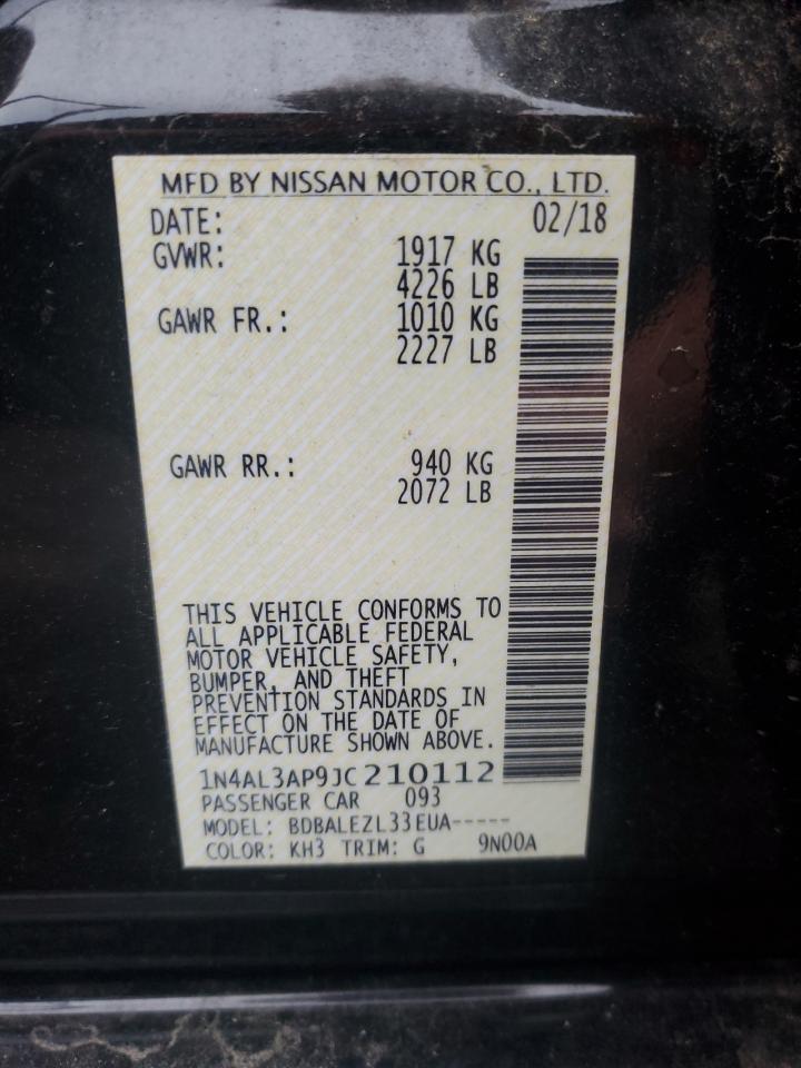NISSAN ALTIMA 2018 VIN 1N4AL3AP9JC210112 фото 12