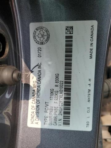 2020 HONDA CIVIC EX  