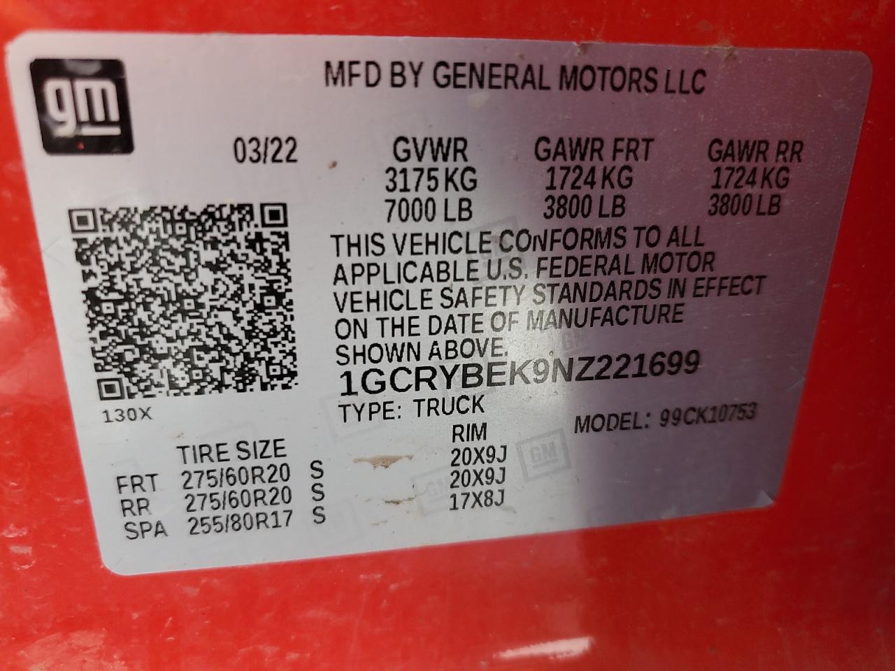 2022 Chevrolet Silverado Ltd K1500 Custom VIN: 1GCRYBEK9NZ221699 Lot: 62661405