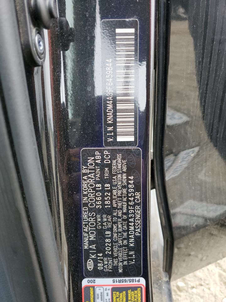2015 Kia Rio Lx VIN: KNADM4A39F6459844 Lot: 62915255