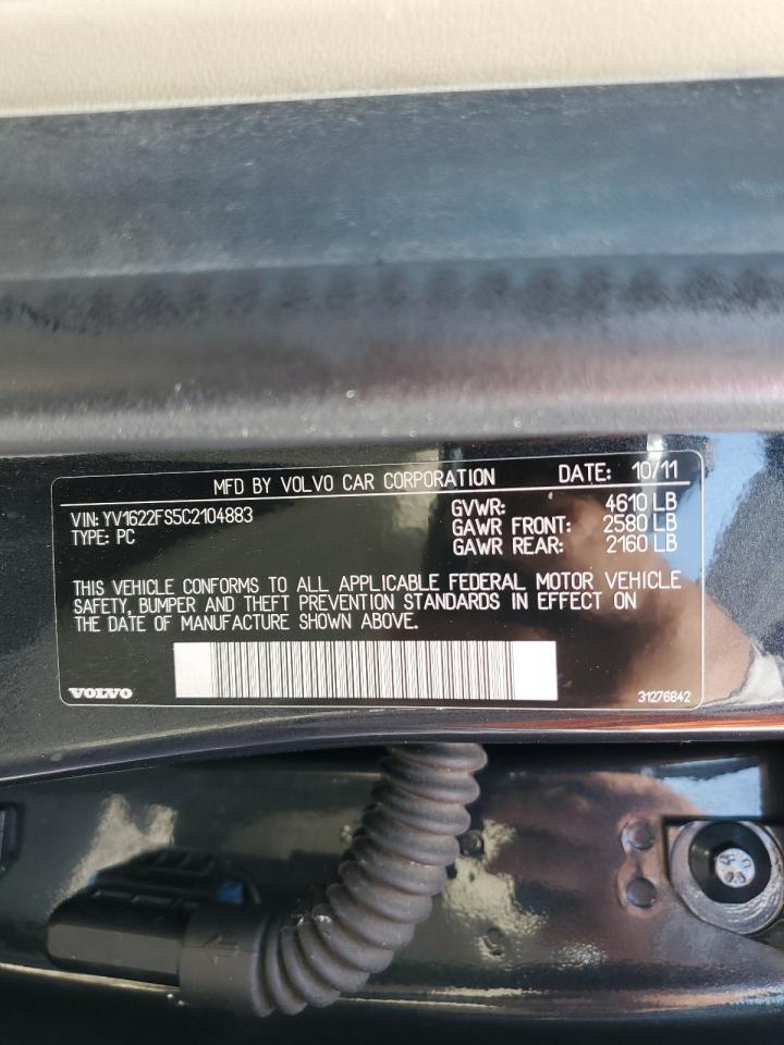 2012 Volvo S60 T5 VIN: YV1622FS5C2104883 Lot: 60980815