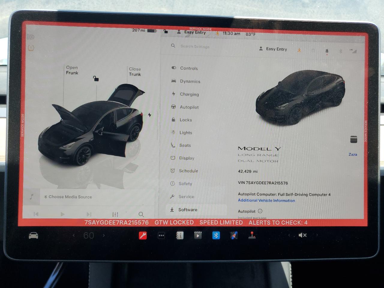2024 Tesla Model Y VIN: 7SAYGDEE7RA215576 Lot: 63054895