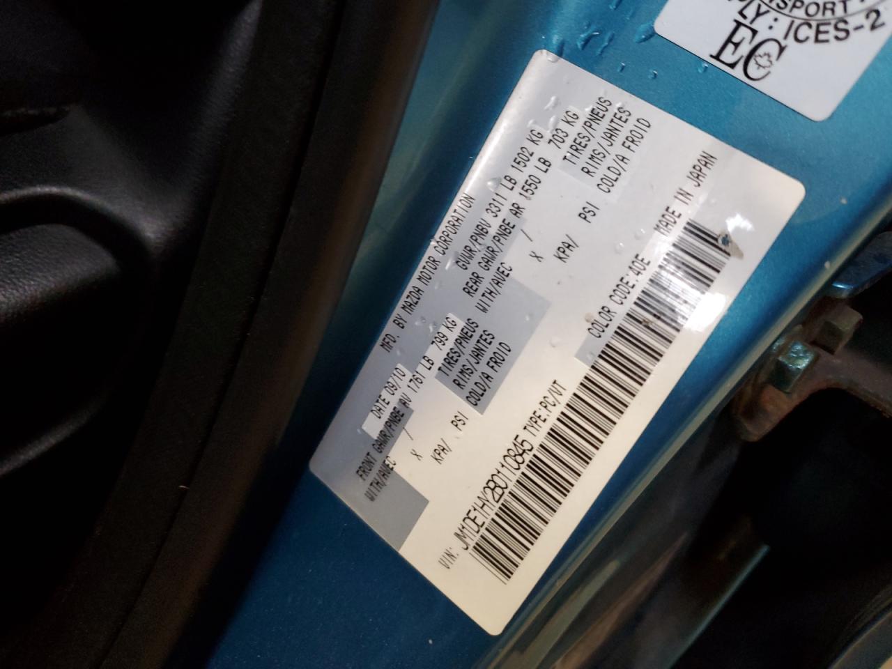2011 Mazda Mazda2 VIN: JM1DE1HY2B0110845 Lot: 62768885