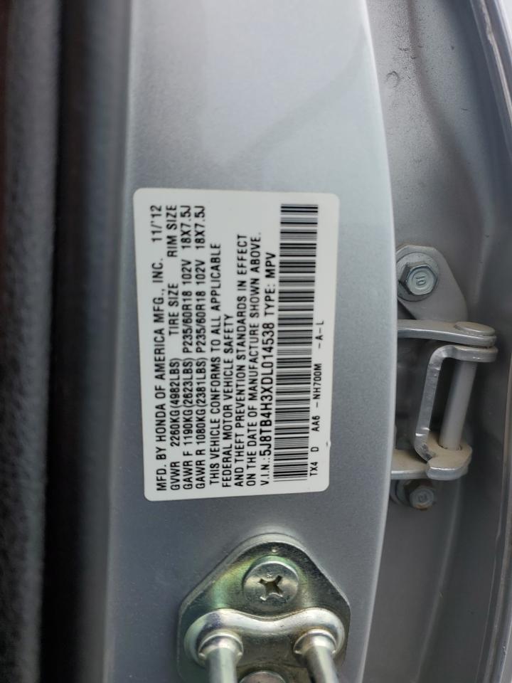 2013 Acura Rdx VIN: 5J8TB4H3XDL014538 Lot: 59380085