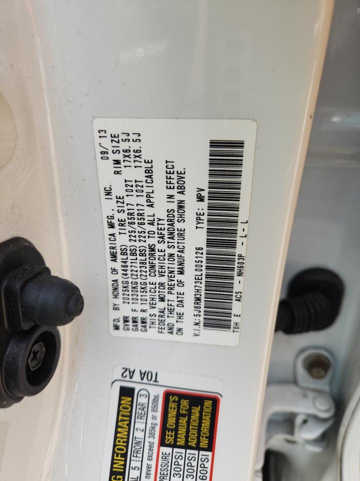 2014 Honda Cr-V Exl VIN: 5J6RM3H73EL005126 Lot: 56885075