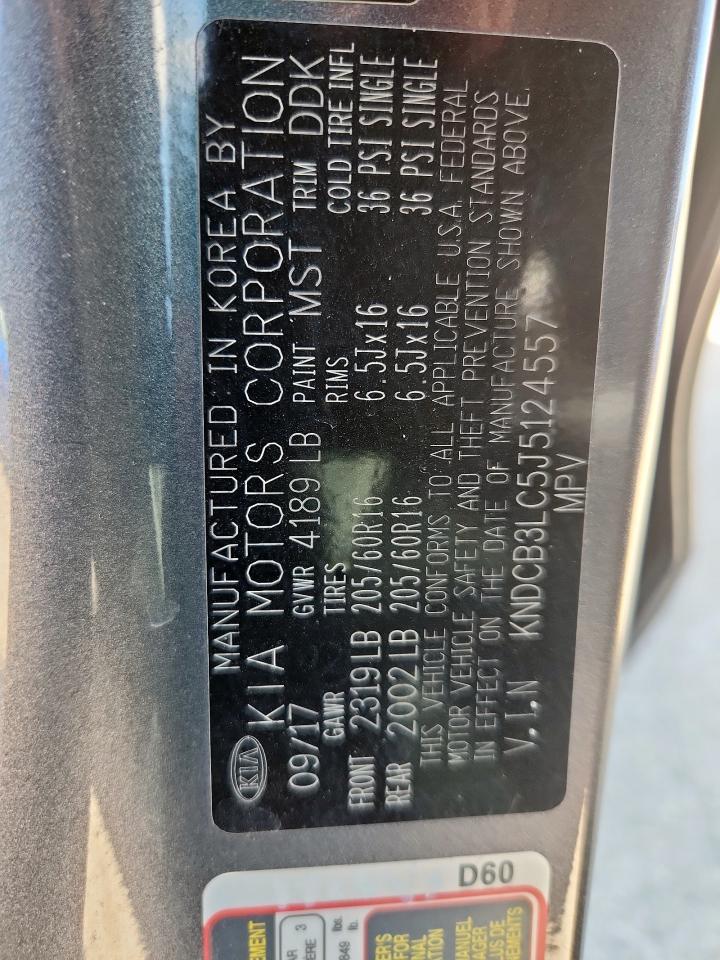 2018 Kia Niro Fe VIN: KNDCB3LC5J5124557 Lot: 60551755