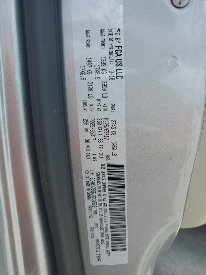 2018 Dodge Grand Caravan Se VIN: 2C4RDGBG6JR231538 Lot: 59963185