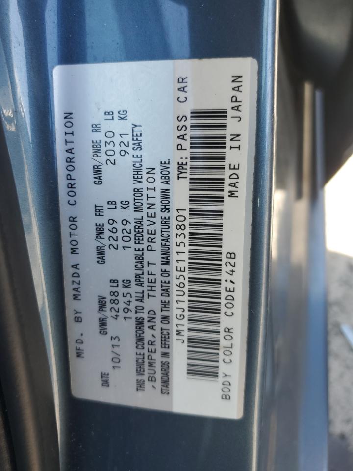 2014 Mazda 6 Sport VIN: JM1GJ1U65E1153801 Lot: 62565215