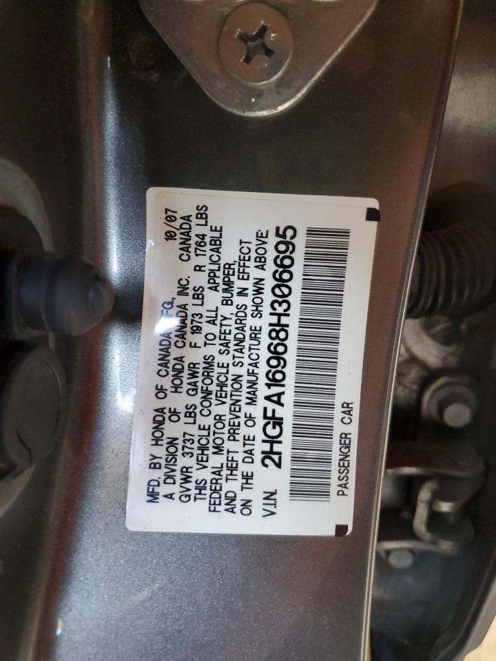 2008 Honda Civic Exl VIN: 2HGFA16968H306695 Lot: 94519155
