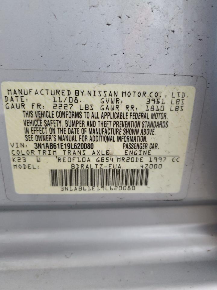 2009 Nissan Sentra 2.0 VIN: 3N1AB61E19L620080 Lot: 60871555