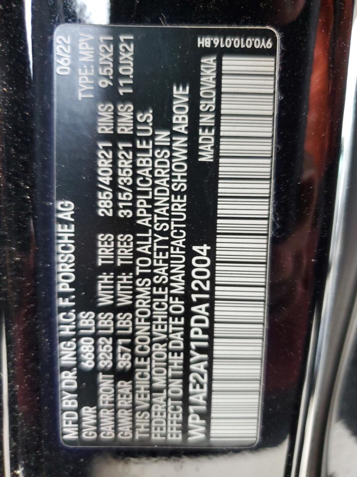 2023 Porsche Cayenne E-Hybrid VIN: WP1AE2AY1PDA12004 Lot: 62503685