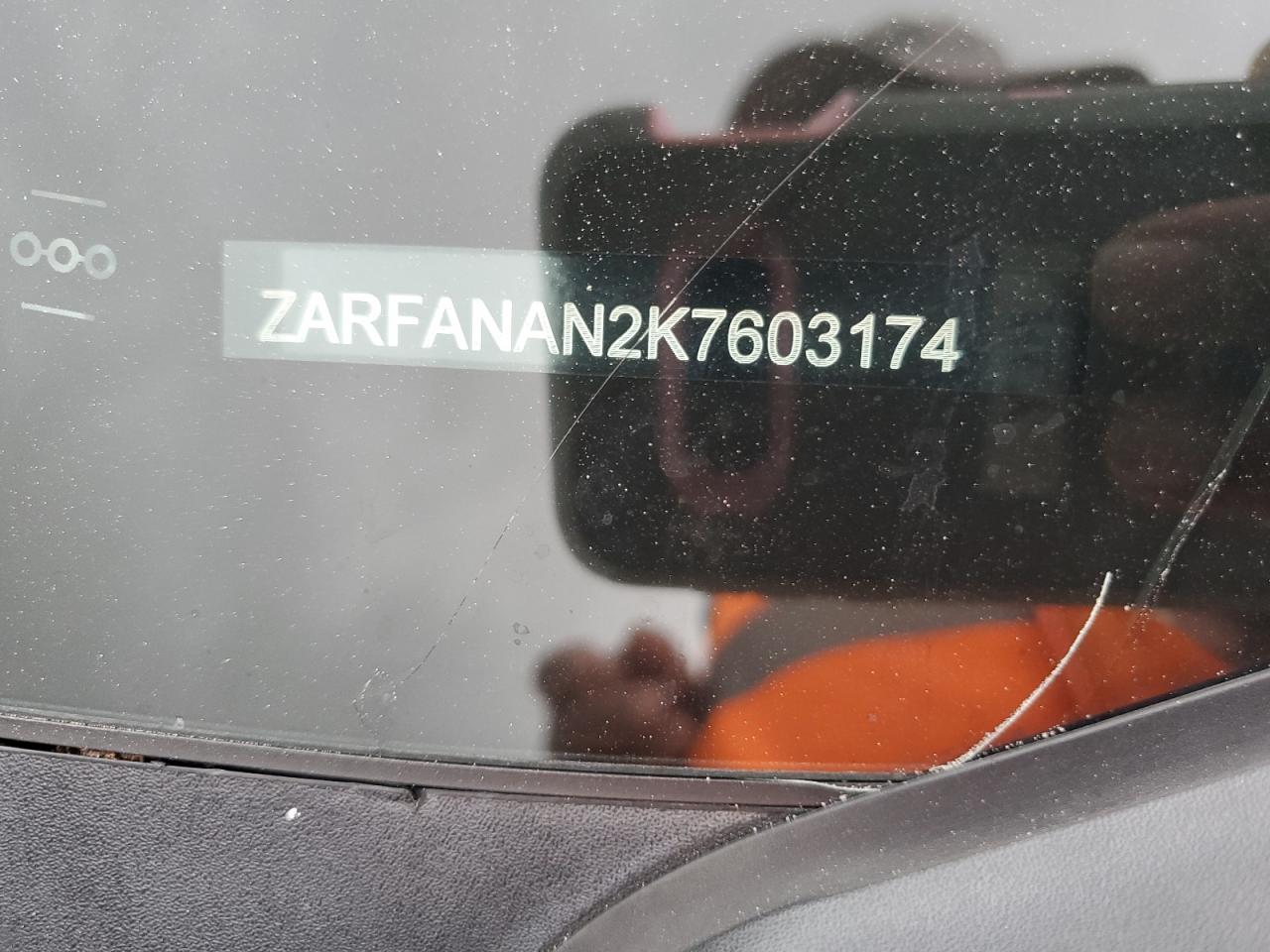 2019 Alfa Romeo Giulia VIN: ZARFANAN2K7603174 Lot: 62518395