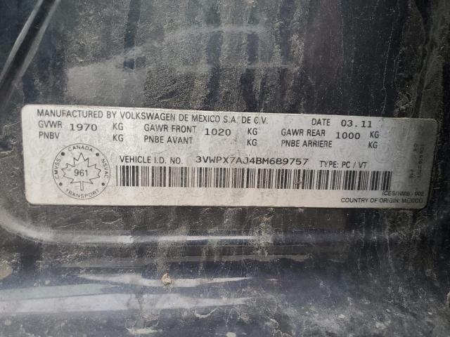 2011 VOLKSWAGEN JETTA S  