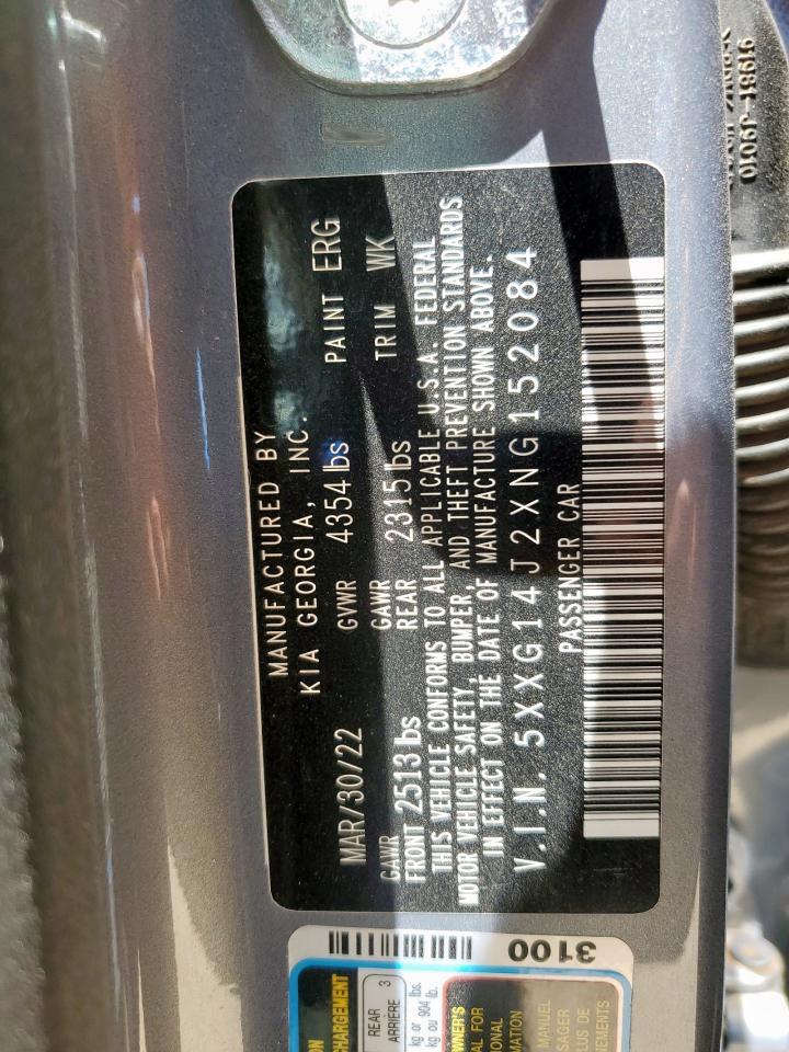2022 Kia K5 Lxs VIN: 5XXG14J2XNG152084 Lot: 61642525