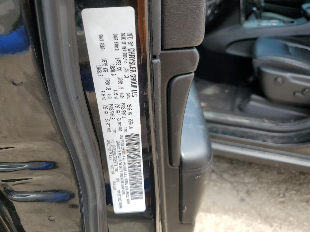 2013 Jeep Grand Cherokee Laredo VIN: 1C4RJEAG1DC653373 Lot: 59220295
