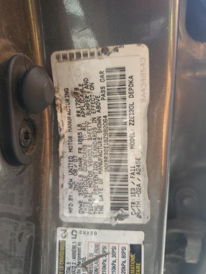 2008 Toyota Corolla Ce VIN: 1NXBR32E18Z982064 Lot: 60937995