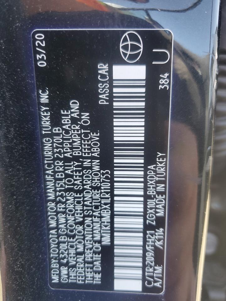 2020 Toyota C-Hr Xle VIN: NMTKHMBX1LR110753 Lot: 61716765