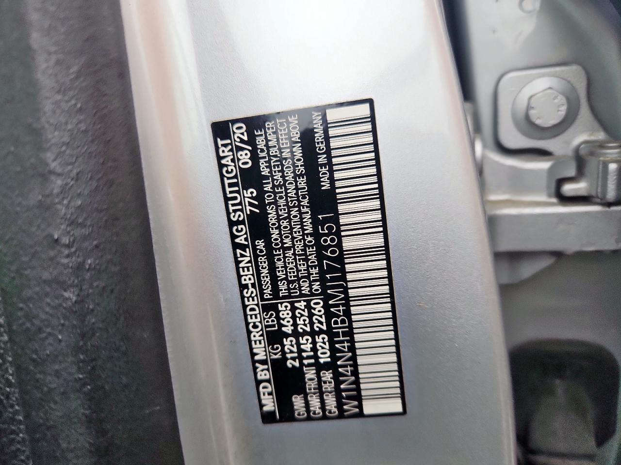 2021 Mercedes-Benz Gla 250 4Matic VIN: W1N4N4HB4MJ176851 Lot: 60653775