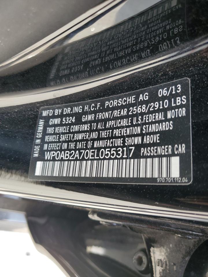2014 Porsche Panamera S VIN: WP0AB2A70EL055317 Lot: 62264495
