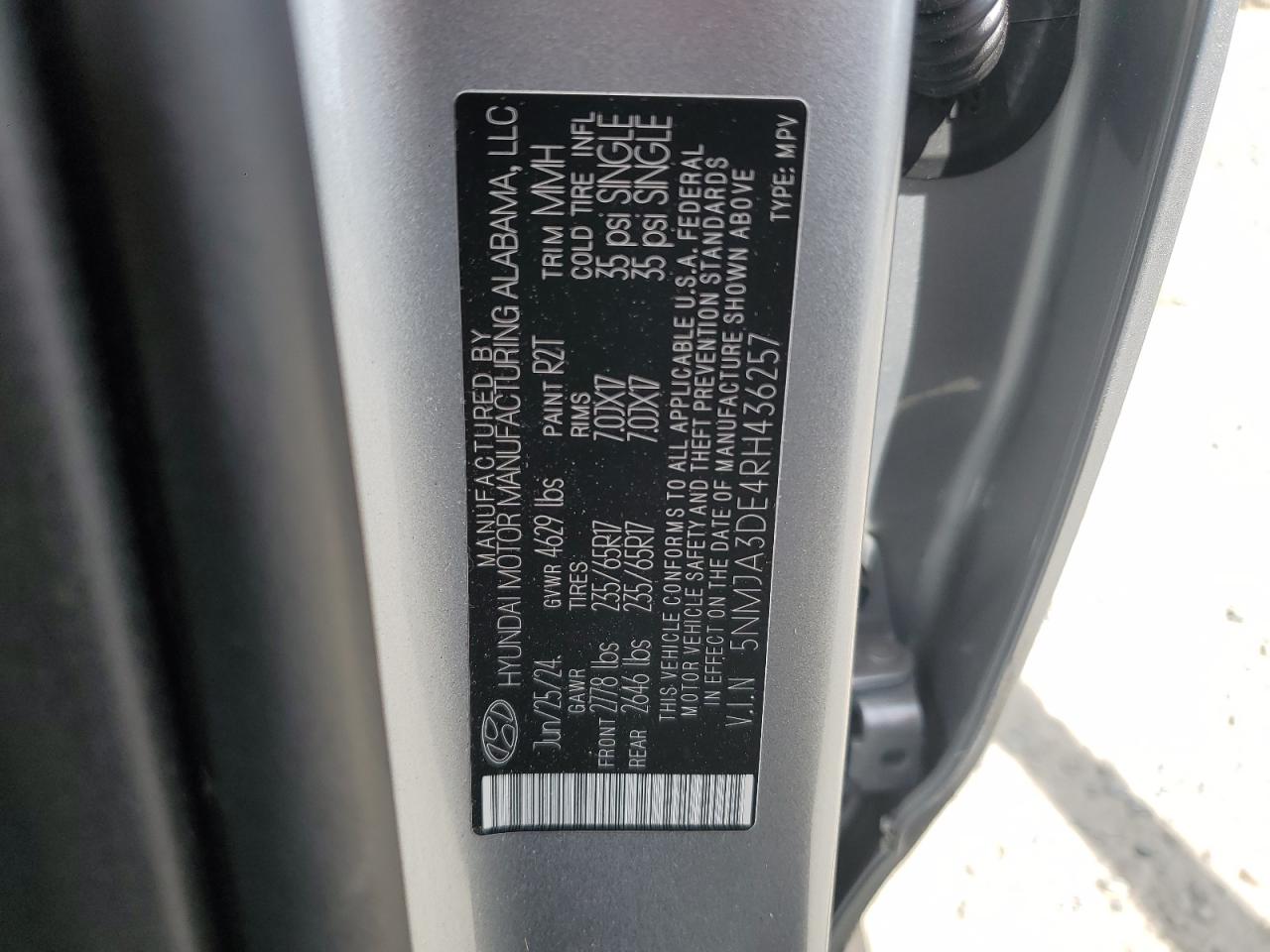HYUNDAI TUCSON 2024 VIN 5NMJA3DE4RH436257 фото 13