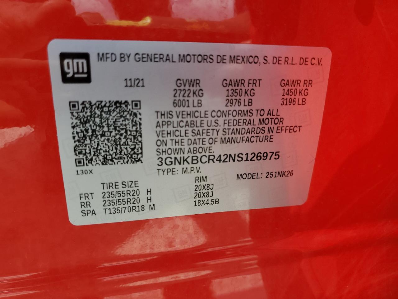 3gnkbcr42ns126975 3GNKBCR42NS126975 2022 Chevrolet Blazer 2Lt