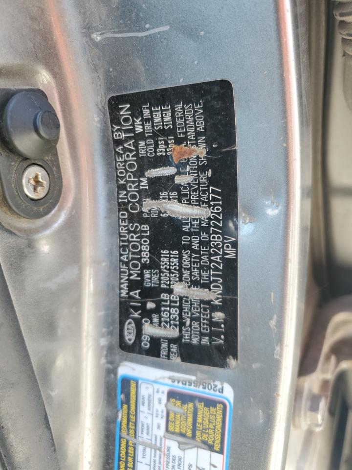 2011 Kia Soul + VIN: KNDJT2A23B7226177 Lot: 61825195