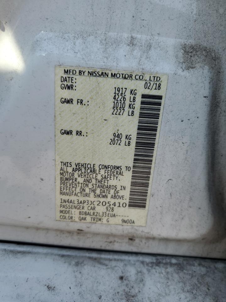 1N4AL3AP3JC205410 NISSAN ALTIMA 2018
