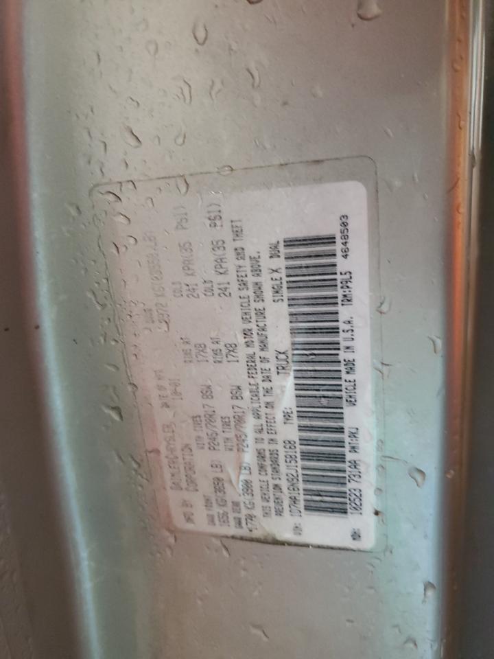 2002 Dodge Ram 1500 VIN: 1D7HA16N92J158168 Lot: 90220365