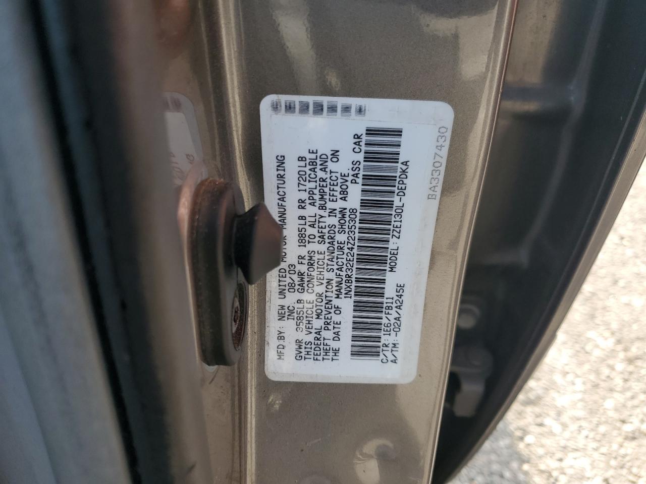 2004 Toyota Corolla Ce VIN: 1NXBR32E24Z235308 Lot: 62009415