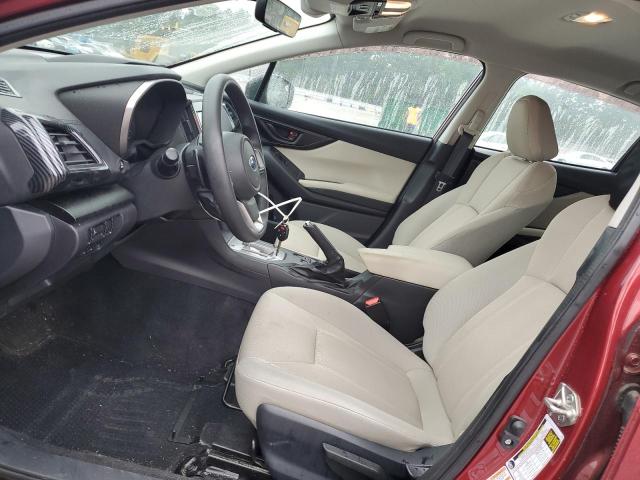  SUBARU IMPREZA 2018 Красный