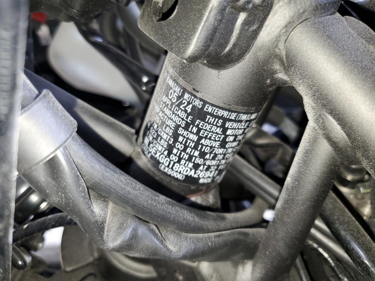 2024 Kawasaki Ex500 VIN: ML5EXGG18RDA26941 Lot: 59488805
