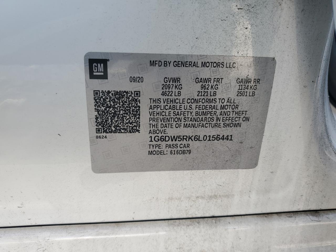2020 Cadillac Ct5 Luxury VIN: 1G6DW5RK6L0156441 Lot: 62810885
