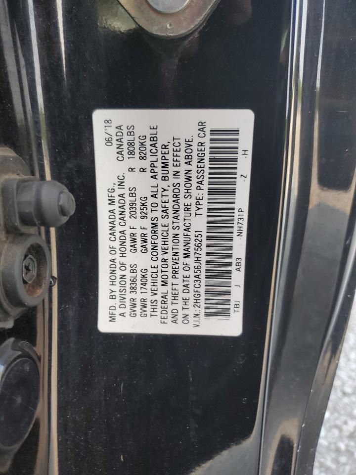 2018 Honda Civic Si VIN: 2HGFC3A56JH756251 Lot: 59145895