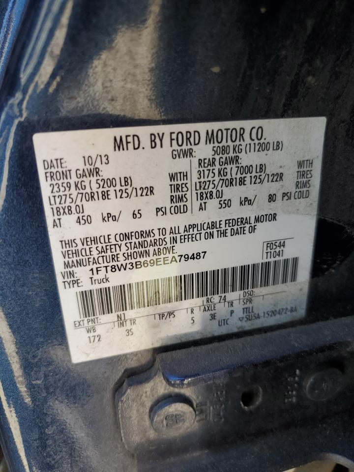 2014 Ford F350 Super Duty VIN: 1FT8W3B69EEA79487 Lot: 62507415