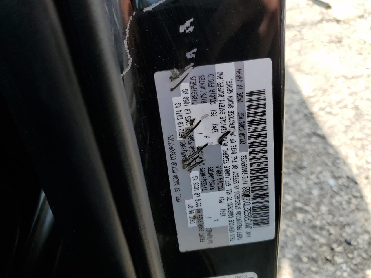 2007 Mazda 5 VIN: JM1CR293270157888 Lot: 61251695