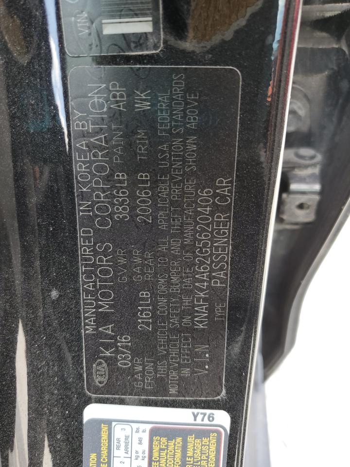 KIA FORTE 2016 VIN KNAFK4A62G5620406 zdjęcie 13