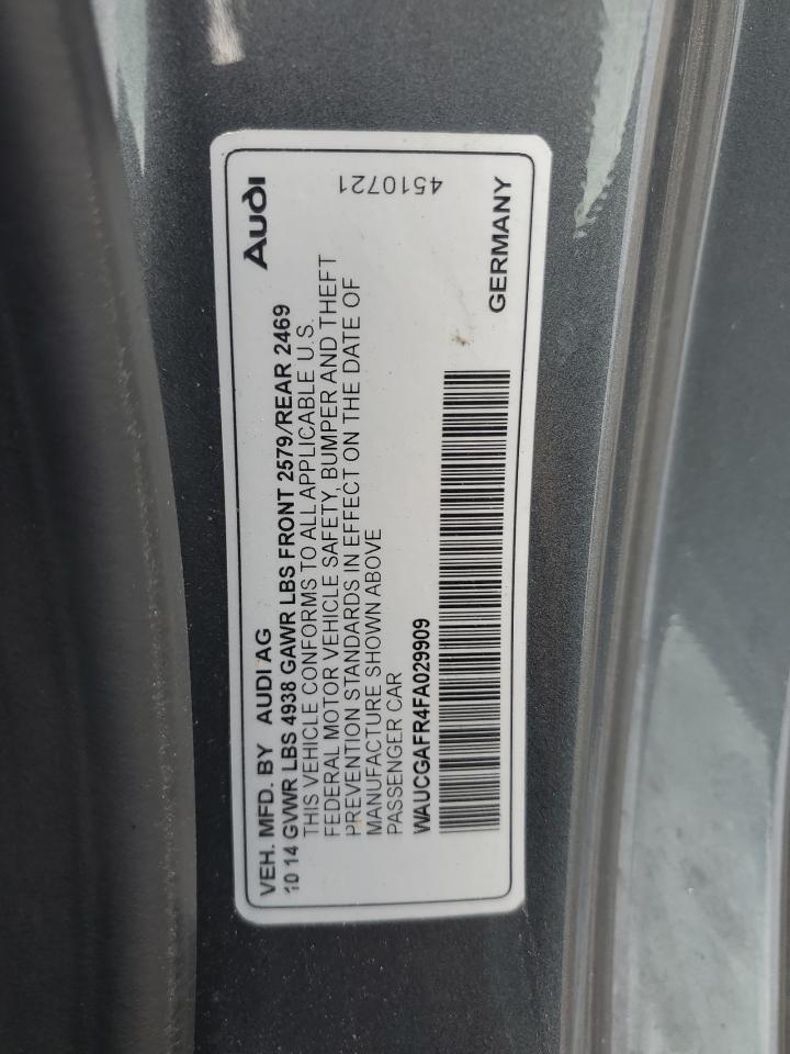 2015 Audi S5 Premium Plus VIN: WAUCGAFR4FA029909 Lot: 62715675