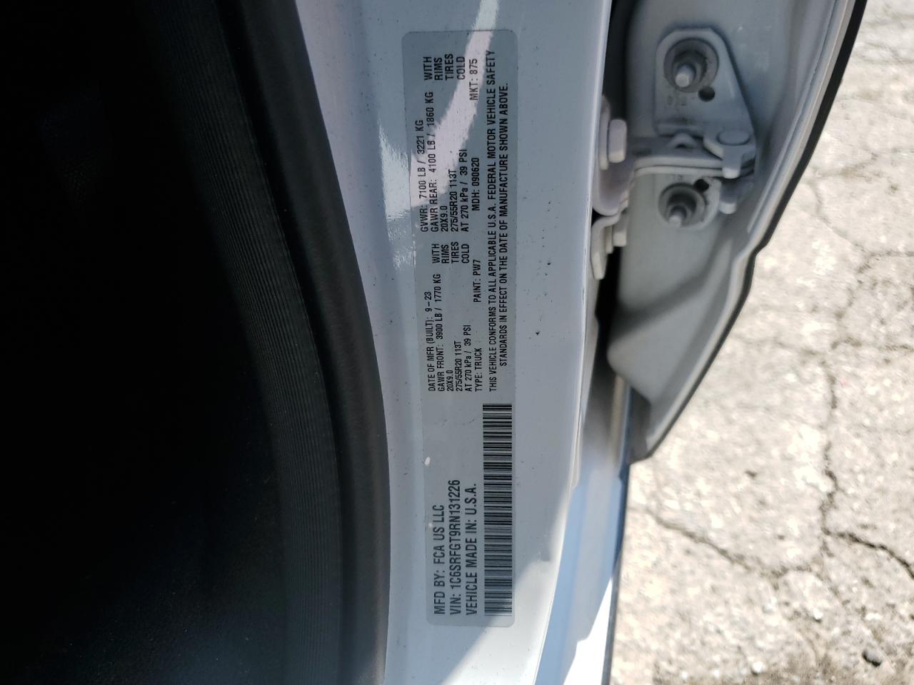 1c6srfgt9rn131226 1C6SRFGT9RN131226 2024 Ram 1500 Tradesman