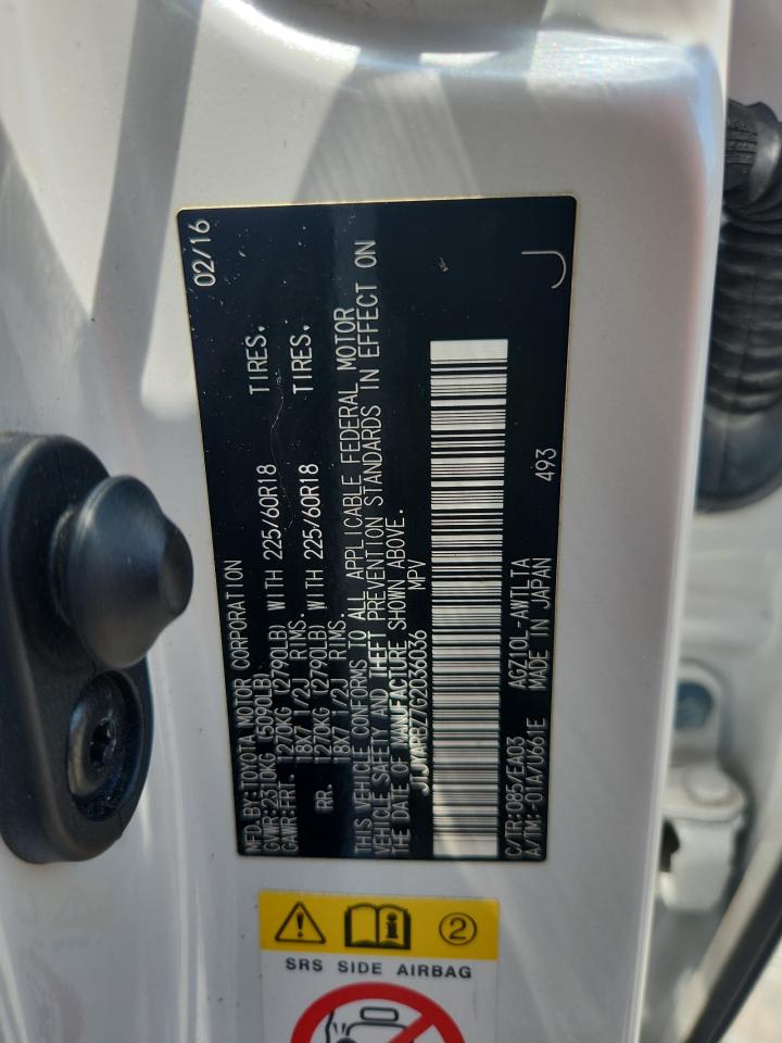2016 Lexus Nx 200T Base VIN: JTJYARBZ7G2036036 Lot: 62380235