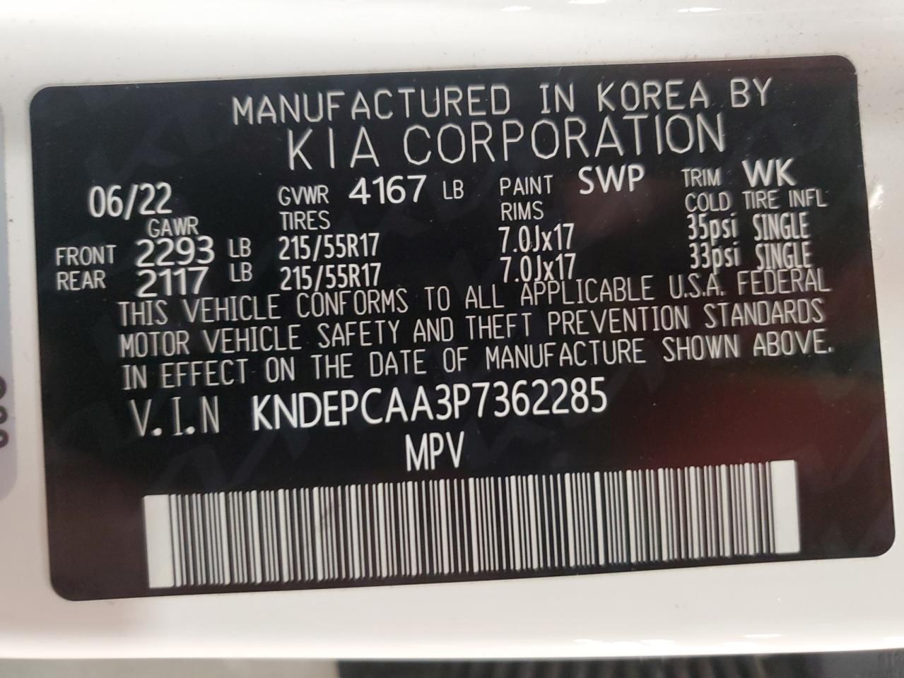 2023 Kia Seltos Lx VIN: KNDEPCAA3P7362285 Lot: 61216925