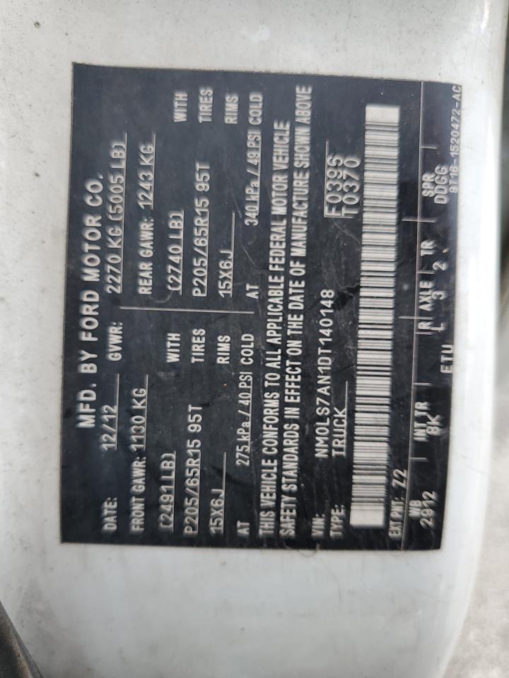 2013 Ford Transit Connect Xl VIN: NM0LS7AN1DT140148 Lot: 62321455