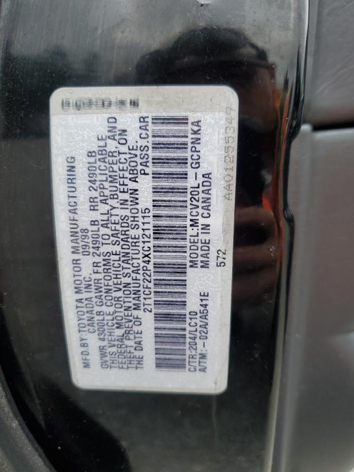 1999 Toyota Camry Solara Se VIN: 2T1CF22P4XC121115 Lot: 60632885