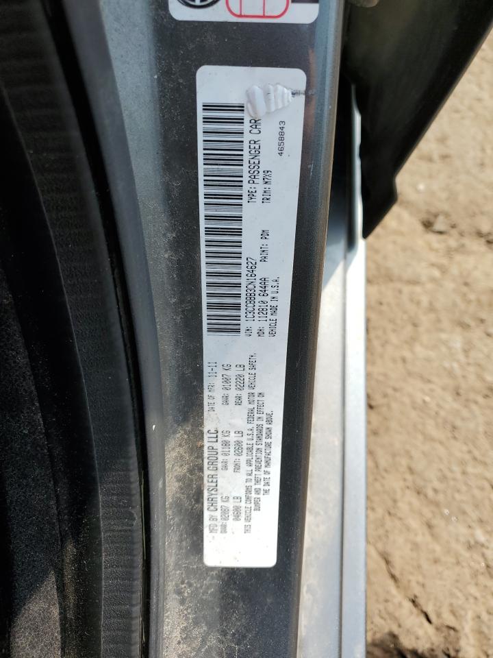 2012 Chrysler 200 Touring VIN: 1C3CCBBB3CN164627 Lot: 61130455