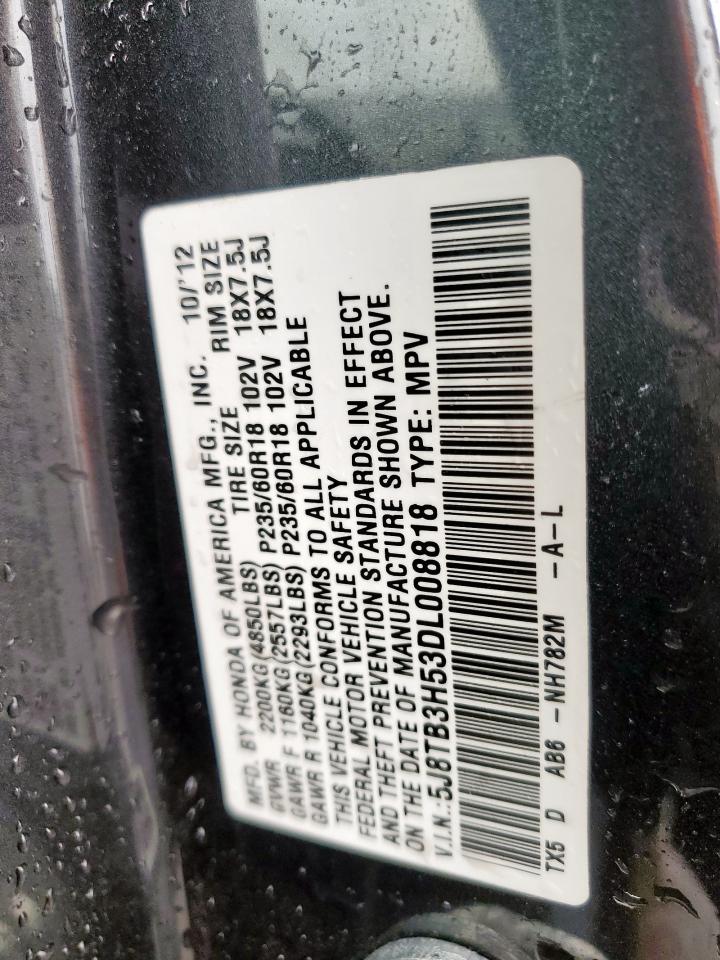 2013 Acura Rdx Technology VIN: 5J8TB3H53DL008818 Lot: 60813055