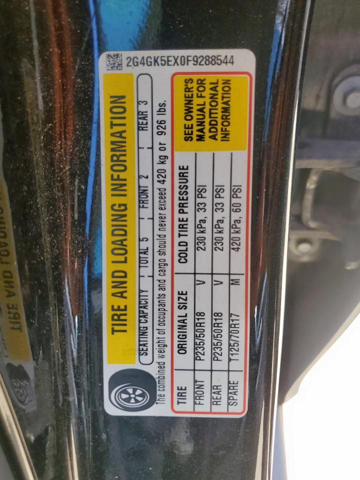 2015 Buick Regal VIN: 2G4GK5EX0F9288544 Lot: 60399695