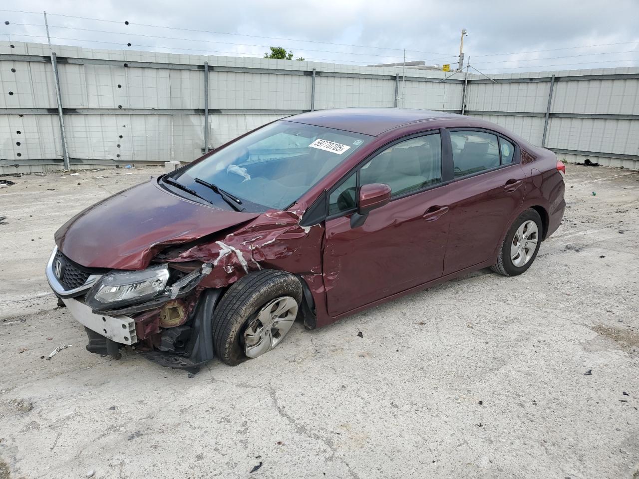 2014 Honda Civic Lx იყიდება Walton-ში, KY - Front End
