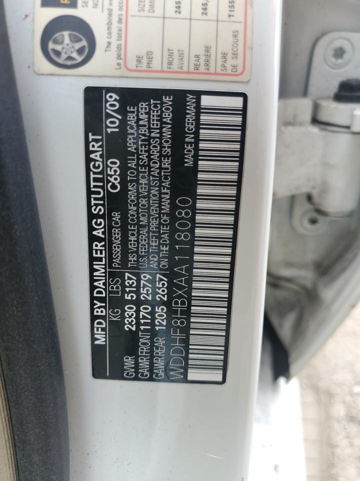 MERCEDES-BENZ E-CLASS 2010 VIN WDDHF8HBXAA118080 фото 12