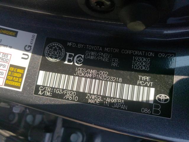 2022 TOYOTA PRIUS PRIME LE